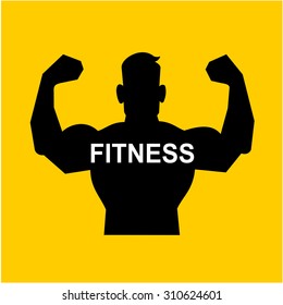 Bodybuilding fitness vector.