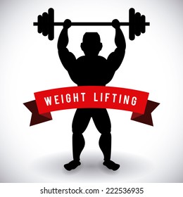 bodybuilding graphic design , vector illustration