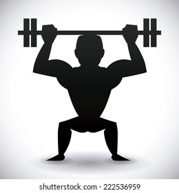bodybuilding graphic design , vector illustration
