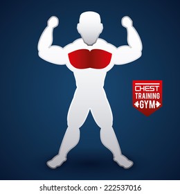bodybuilding graphic design , vector illustration