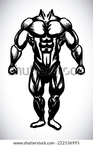 bodybuilding graphic design , vector illustration