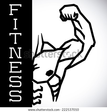 bodybuilding graphic design , vector illustration