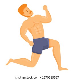 Bodybuilding icon. Cartoon of bodybuilding vector icon for web design isolated on white background