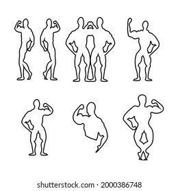 ilustración de diseño de icono de bodybuilding
