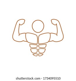 Plantilla de diseño de iconos de construcción de cuerpos vector ilustración aislada