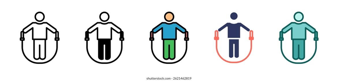 Bodybuilding Icon Multiple Vector Illustration