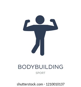 bodybuilding icon. Trendy flat vector bodybuilding icon on white background from sport collection, vector illustration can be use for web and mobile, eps10