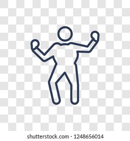 bodybuilding icon. Trendy linear bodybuilding logo concept on transparent background from Sport collection