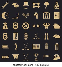 Bodybuilding icons set. Simple style of 36 bodybuilding vector icons for web for any design