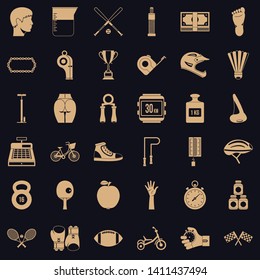 Bodybuilding icons set. Simple style of 36 bodybuilding vector icons for web for any design