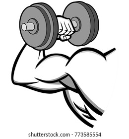 Bodybuilding Illustration - A vector illustration of a cartoon Bodybuilding Illustration.
