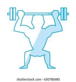 Bodybuilding man silhouette