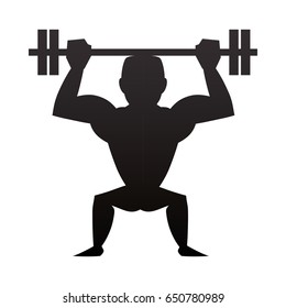 Bodybuilding man silhouette