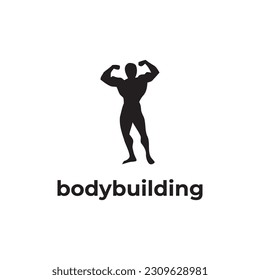 Bodybuilding man Silhouette Vektordesign
