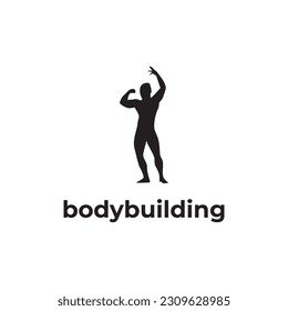 bodybuilding man silhouette vector design