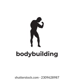 bodybuilding man silhouette vector design