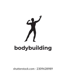 Bodybuilding man Silhouette Vektordesign