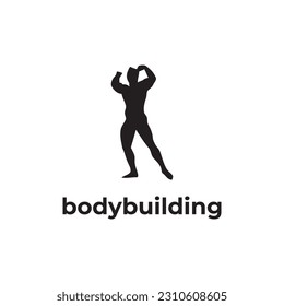 bodybuilding man silhouette vector design