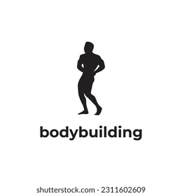 bodybuilding man silhouette vector design