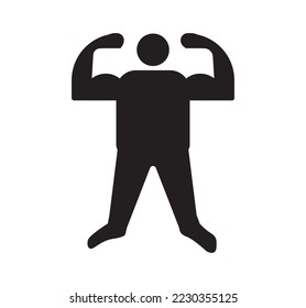bodybuilding pose man vector icon