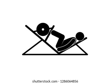 Bodybuilding simulator isolated icon.