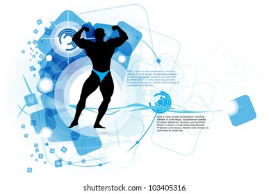 Construcción de cuerpos. Ilustración del vector
