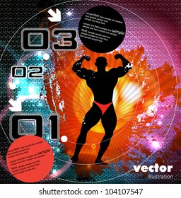 Construcción de cuerpos. Ilustración del vector