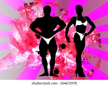 Construcción de cuerpos. Ilustración del vector
