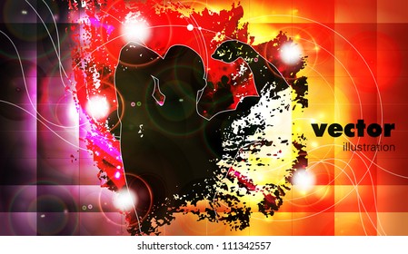 Bodybuilding. Vector illustration