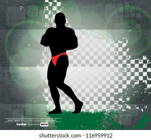 Bodybuilding. Vector illustration