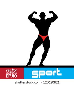 Bodybuilding. Vector illustration.
