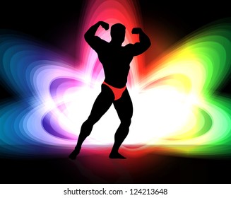 Construcción de cuerpos. Ilustración del vector