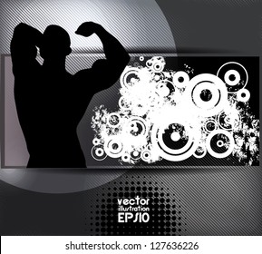 Construcción de cuerpos. Ilustración del vector
