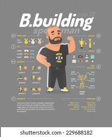 Bodybuilding vector illustration