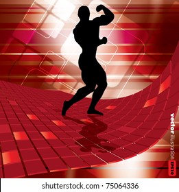 Bodybuilding. Vector illustration