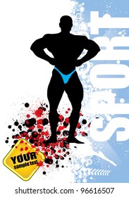 Bodybuilding. Vector illustration