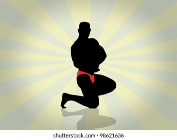 Construcción de cuerpos. Ilustración del vector
