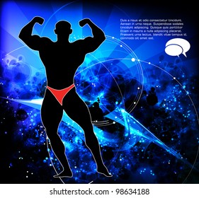 Bodybuilding. Vector illustration