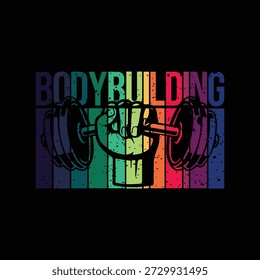 Bodybuilding. Vector Illustration quote. Design for t shirt, typography, print, gift card, mug design.  Gift for your beloved. POD.
