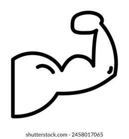 bodybuilding Vector Line Icon Design