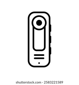 Bodycam line icon, body camera made linear style, sign camera for use logo and other design.