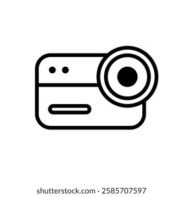 Bodycam line icon, body camera made linear style, sign camera for use logo and other design.