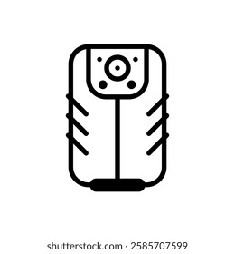 Bodycam line icon, body camera made linear style, sign camera for use logo and other design.