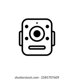 Bodycam line icon, body camera made linear style, sign camera for use logo and other design.