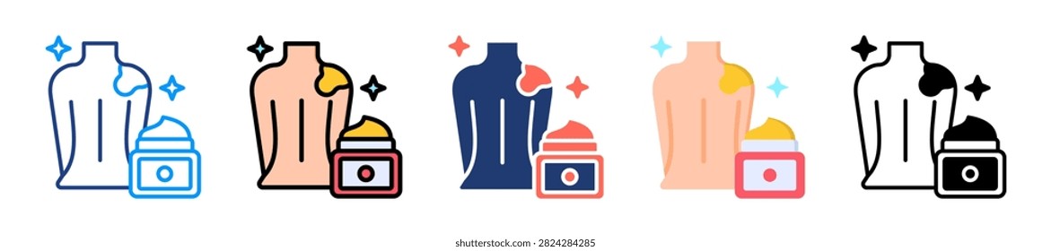 Bodycare Icon Set Multiple Style Collection Vector Illustration