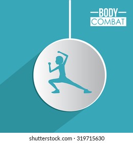 Bodycombat concept with avatar design, vector illustration eps 10