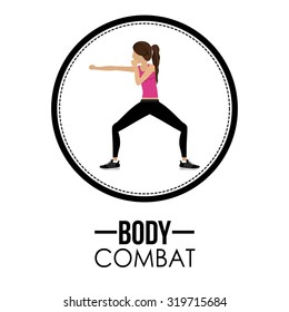 Bodycombat concept with avatar design, vector illustration eps 10