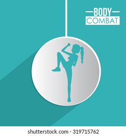 Bodycombat concept with avatar design, vector illustration eps 10