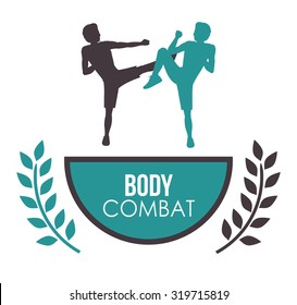 Bodycombat concept with avatar design, vector illustration eps 10