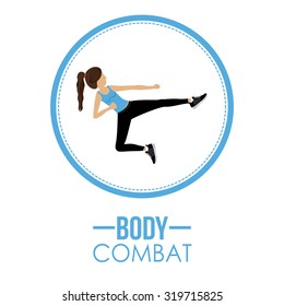 Bodycombat concept with avatar design, vector illustration eps 10